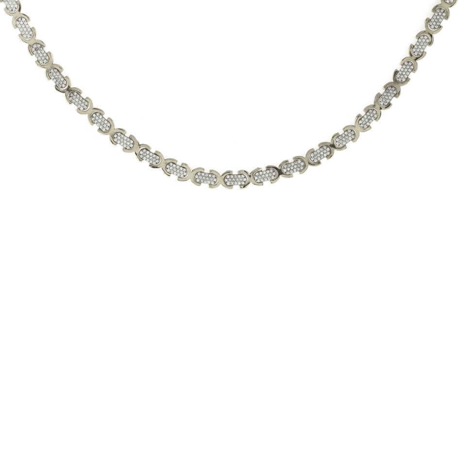 Sıralı Taşlı Gümüş Choker