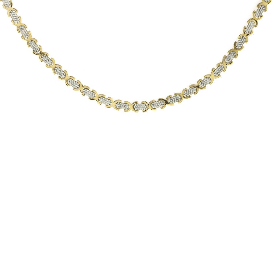 Sıralı Taşlı Gümüş Choker