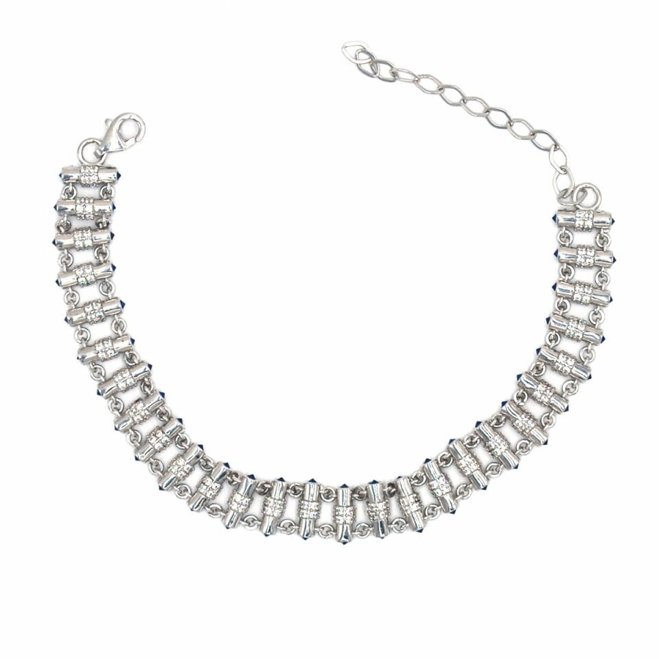 Sıralı Su Yolu Gümüş Bileklik