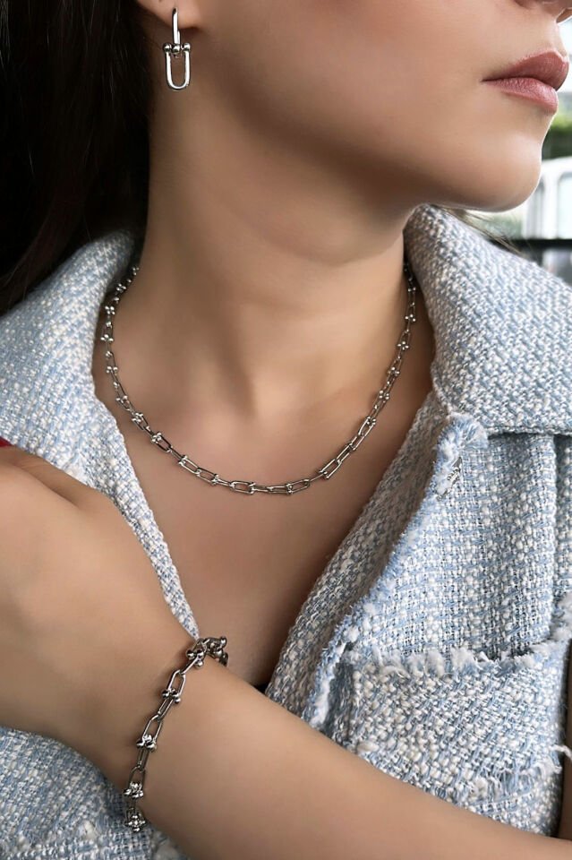 İthal Tiff Gümüş Kolye