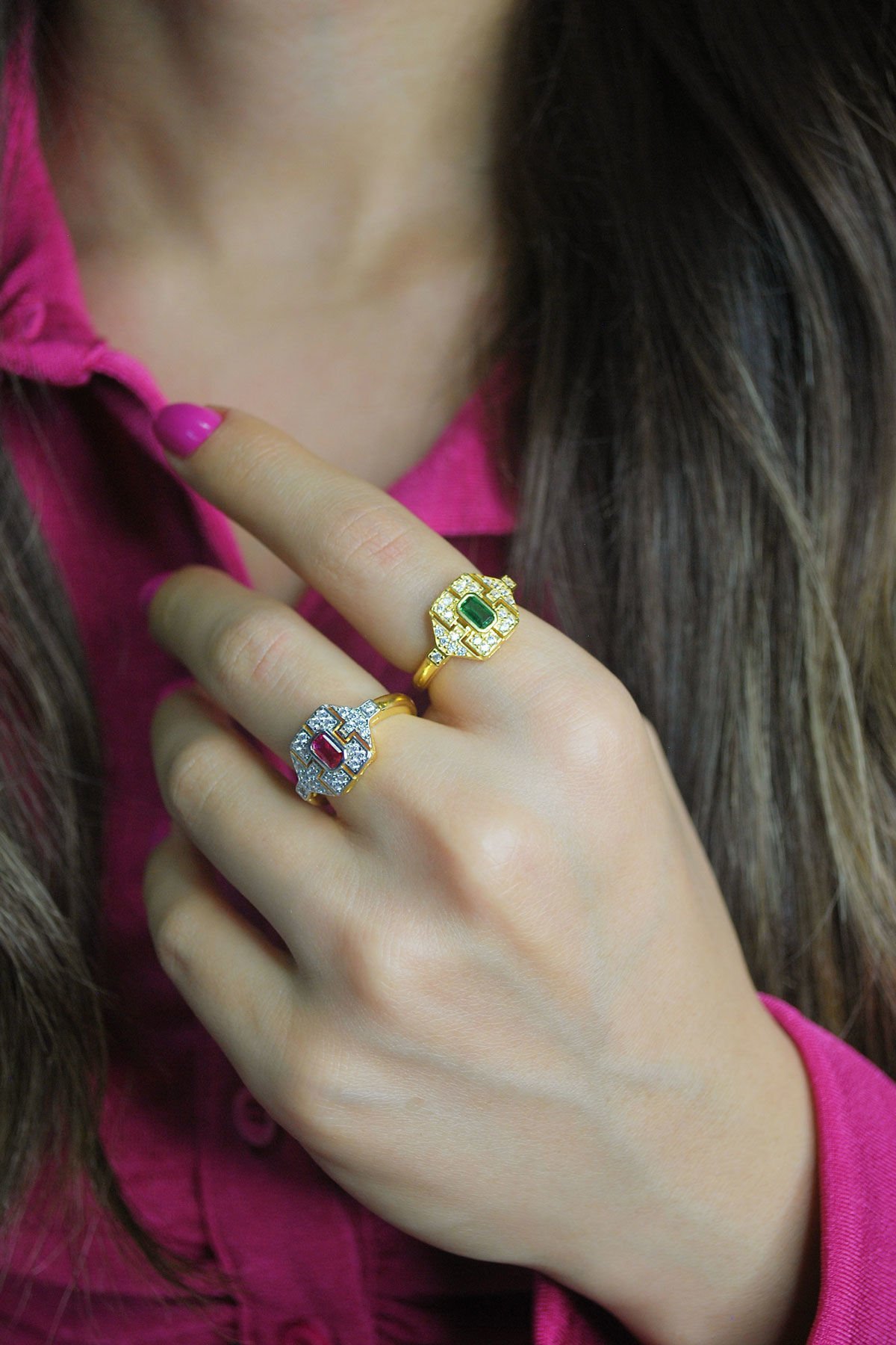 Baget Taşlı Labirent Gümüş Yüzük