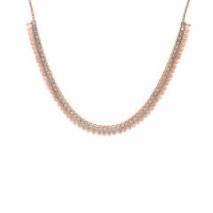 Kare Taşı Fantezi Su Yolu Gümüş Kolye