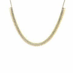 Kare Taşı Fantezi Su Yolu Gümüş Kolye