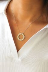 X Tasarım Gümüş Kolye