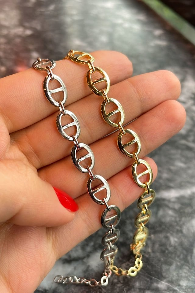 İthal Tasarım Gümüş Bileklik