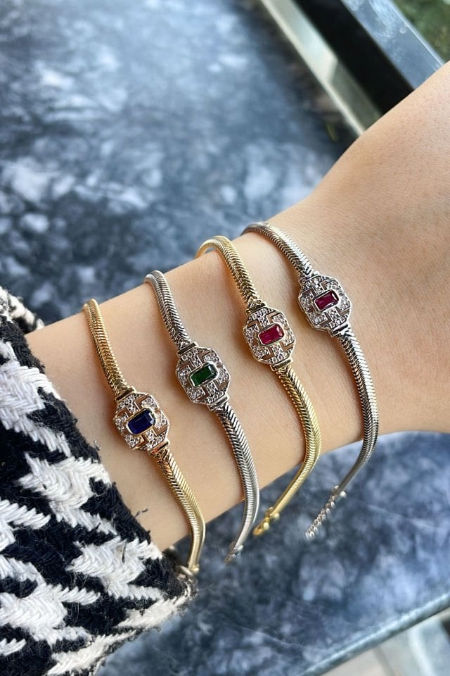 İthal Tasarım Gümüş Bileklik