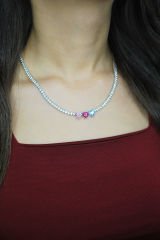 Üçlü Kalp Su Yolu Kutu Kilitli Gümüş Kolye