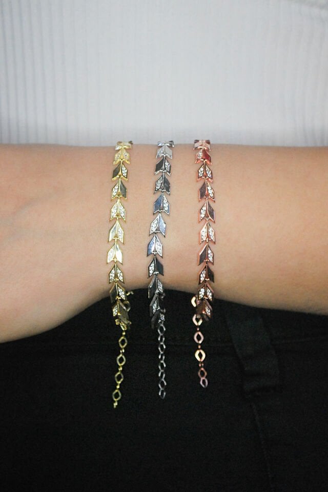 Başak Taneleri Su Yolu Gümüş Bileklik