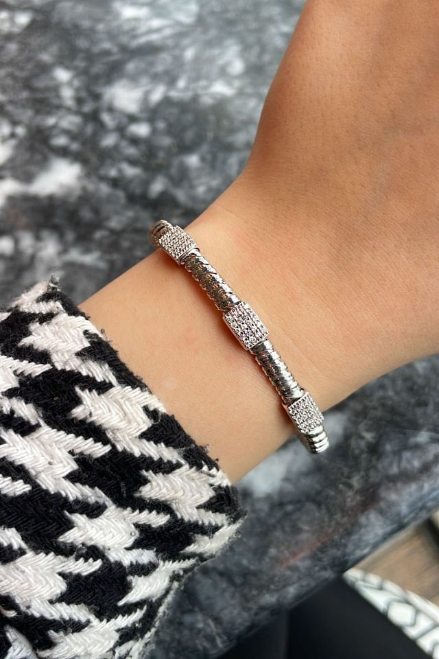 İthal Tasarım Gümüş Bileklik