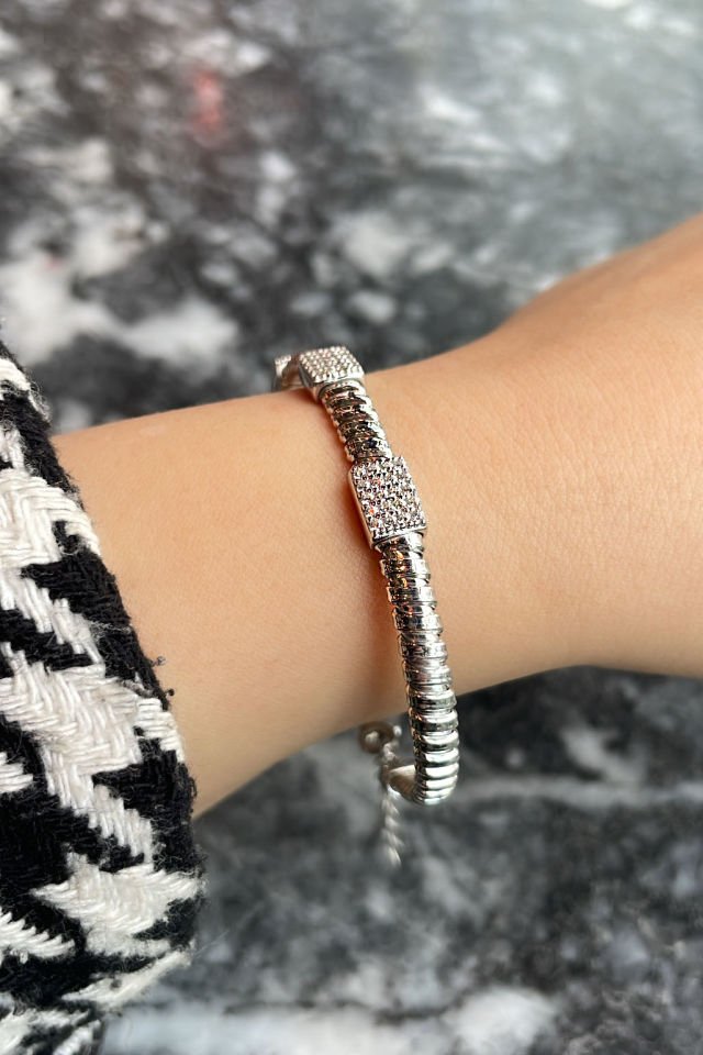 İthal Tasarım Gümüş Bileklik