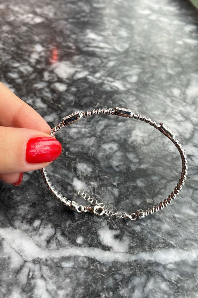 İthal Tasarım Gümüş Bileklik