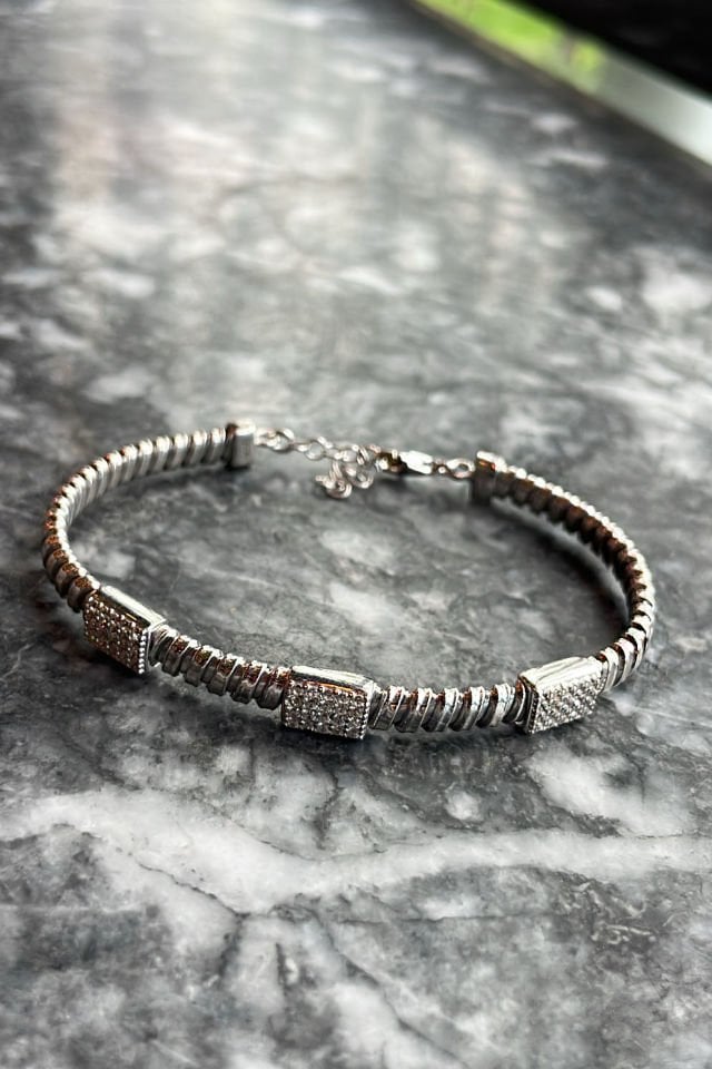 İthal Tasarım Gümüş Bileklik