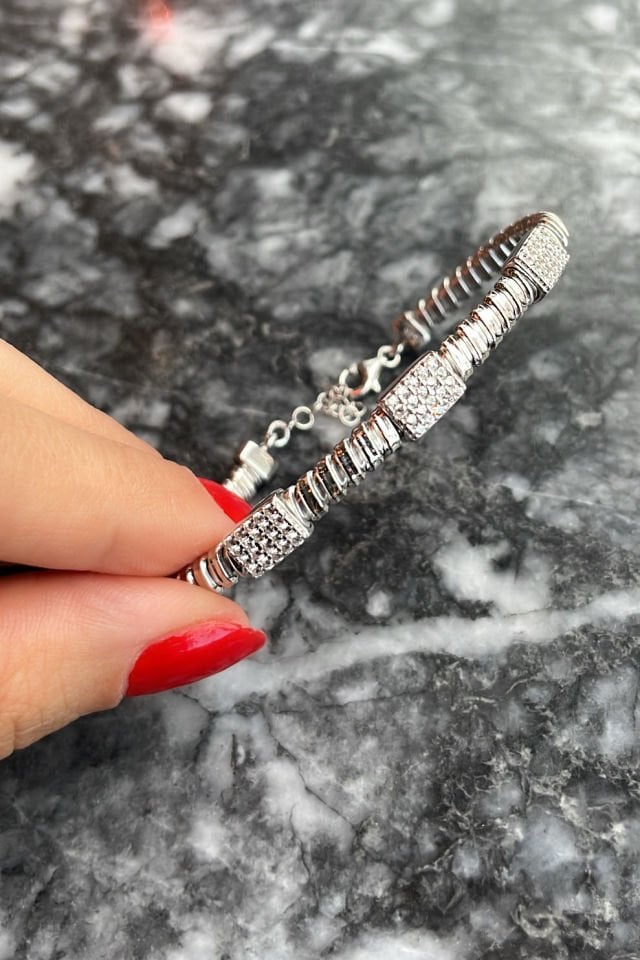 İthal Tasarım Gümüş Bileklik