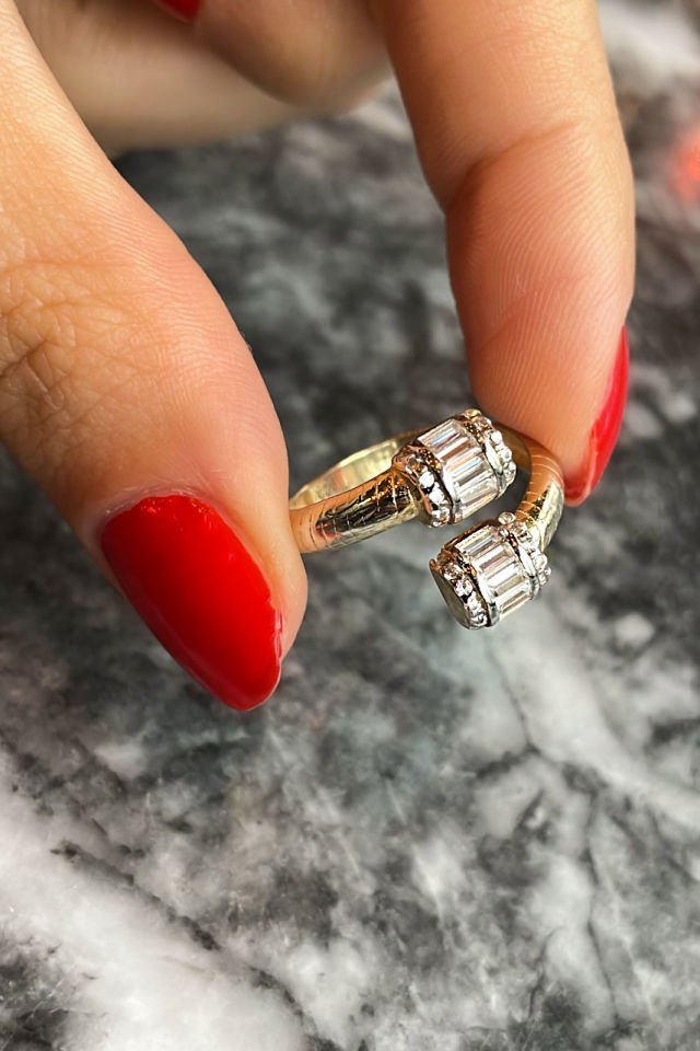 Baget Tria İthal Gümüş Yüzük