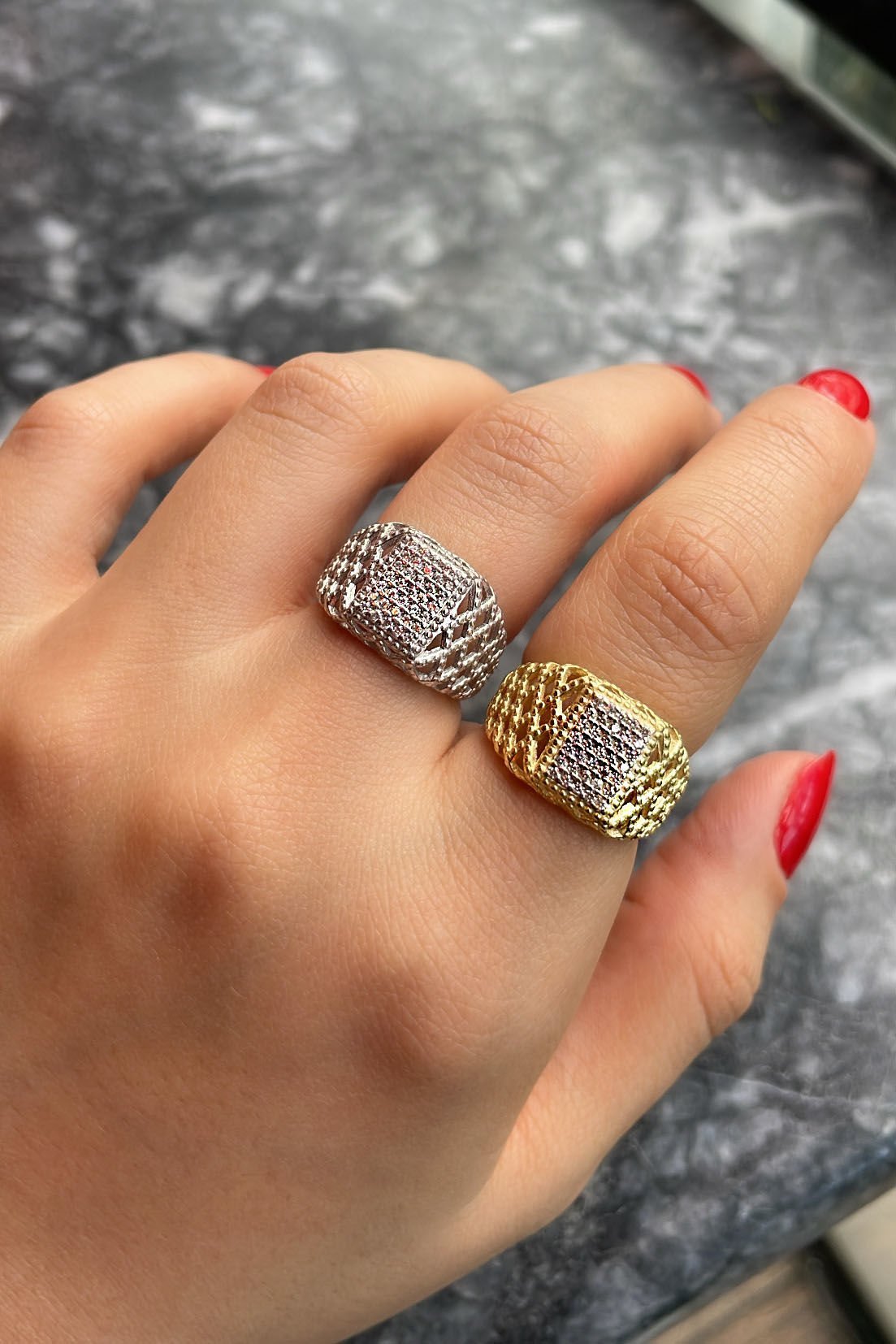 Tasarım Gümüş Yüzük