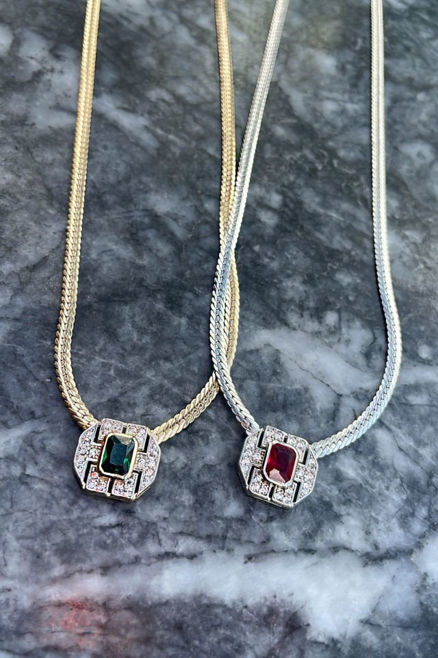 Baget Yassı Zincirli Gümüş Kolye