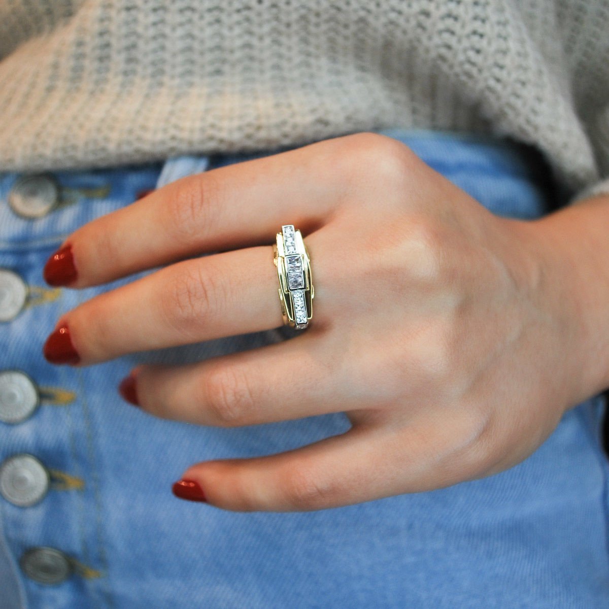 Fantezi Tasarım Gümüş Yüzük