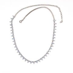 Damla Taşlı Su Yolu Gümüş Kolye