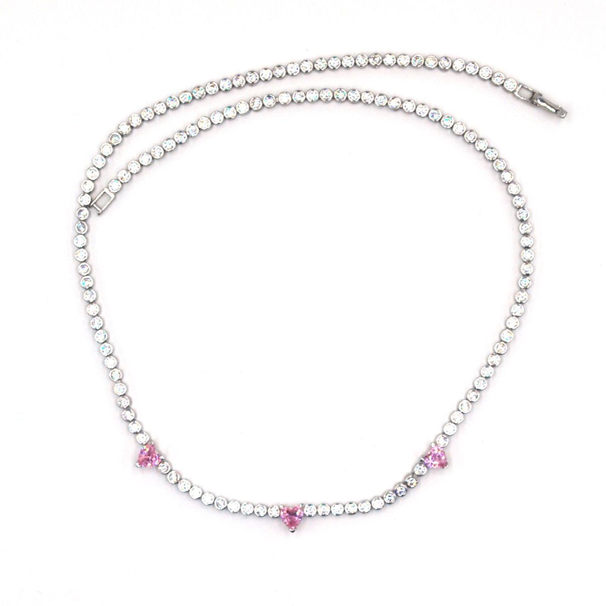 Üçlü Kalp Su Yolu Gümüş Kolye