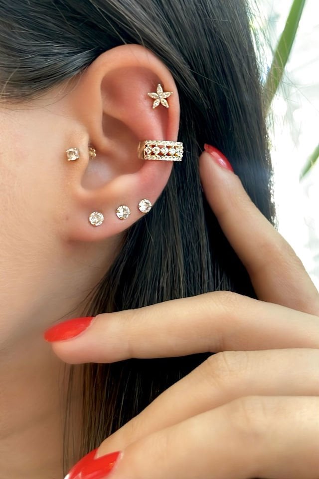 Glam Tasarım Ear Cuff Gümüş Küpe