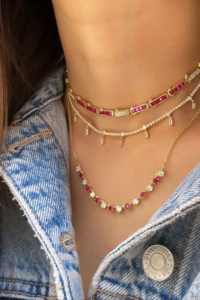 Çift Renkli Gümüş Choker