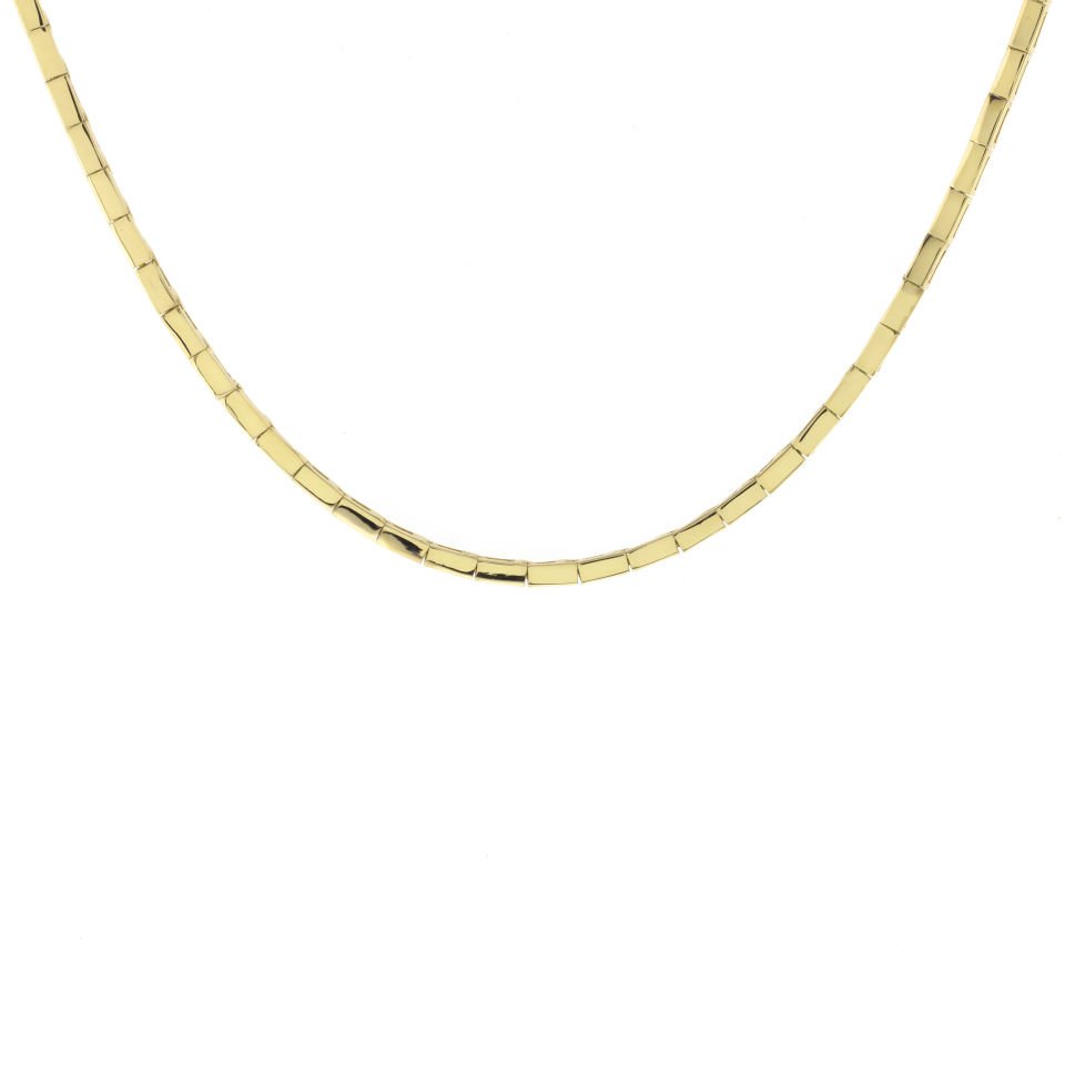 Sade Çubuklu Gümüş Kolye