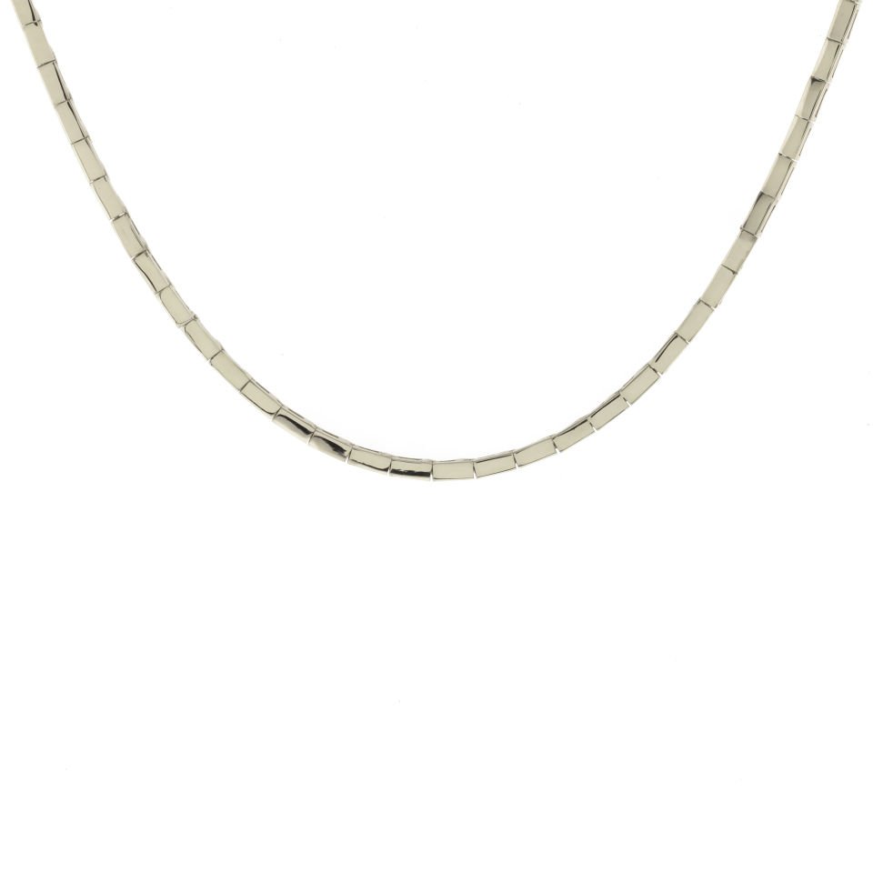 Sade Çubuklu Gümüş Kolye