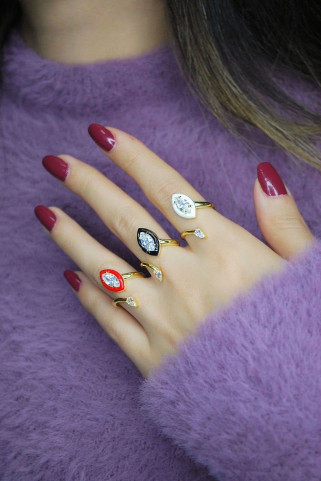 Baget Taşlı Mineli Gümüş Yüzük