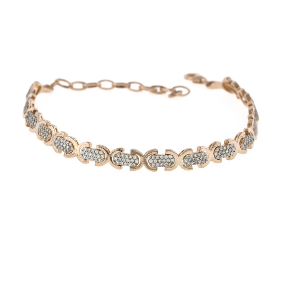 Taşlı Su Yolu Gümüş Bileklik