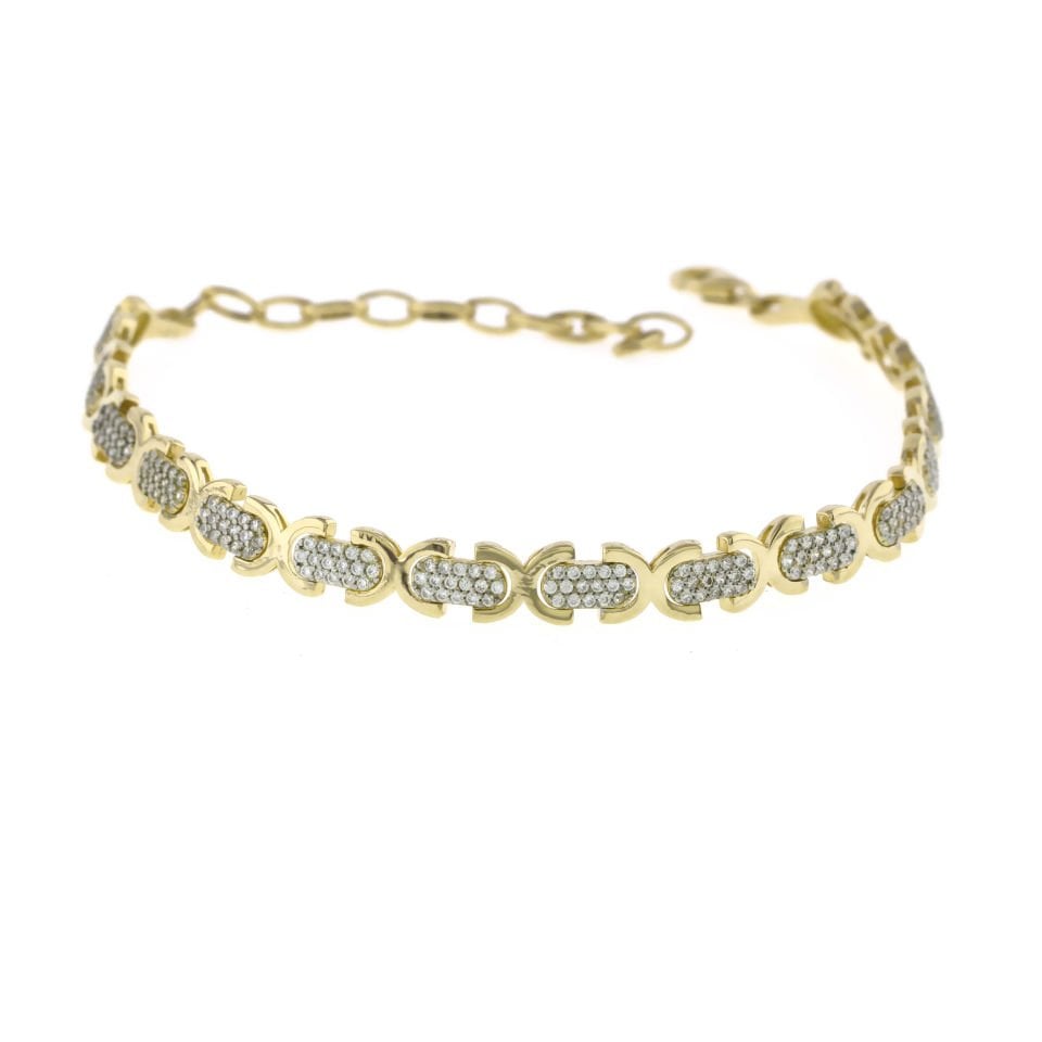 Taşlı Su Yolu Gümüş Bileklik