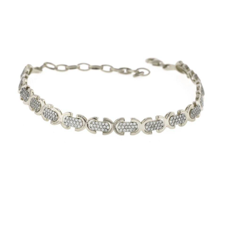 Taşlı Su Yolu Gümüş Bileklik