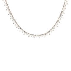 Kalp Taşlı Su Yolu Gümüş Kolye