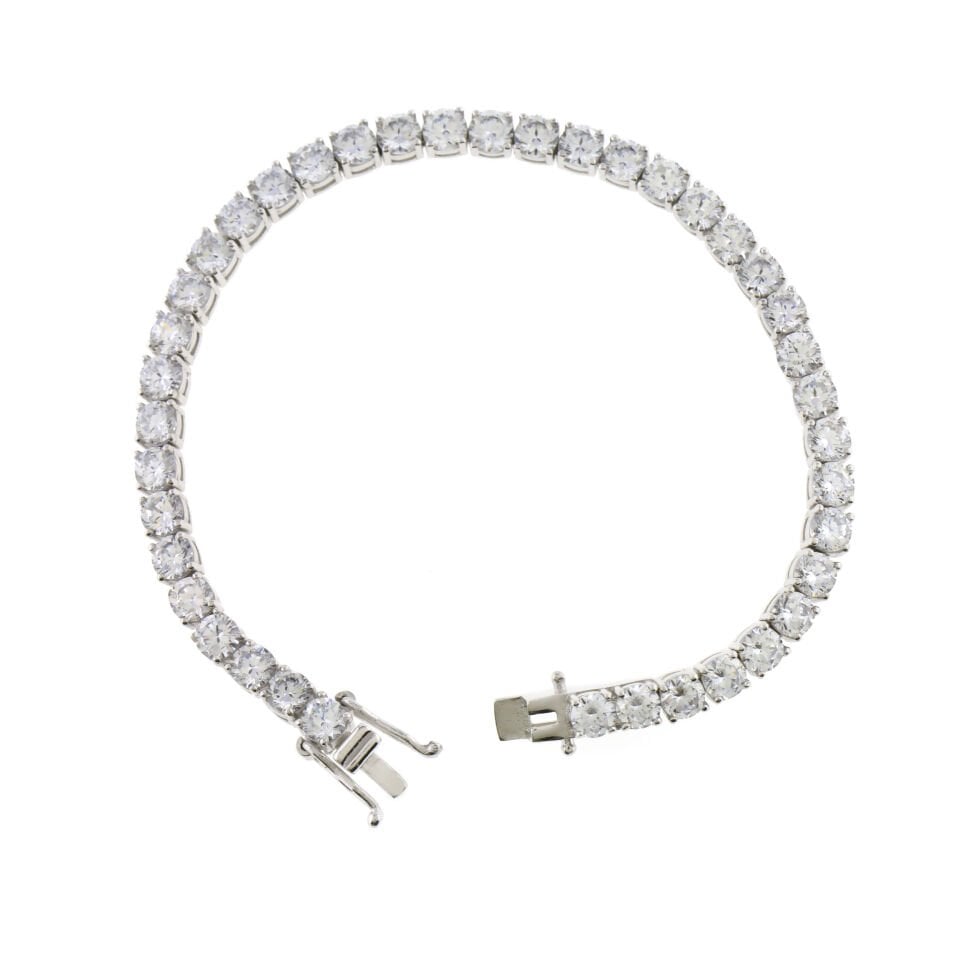 4 mm Su Yolu Gümüş Bileklik