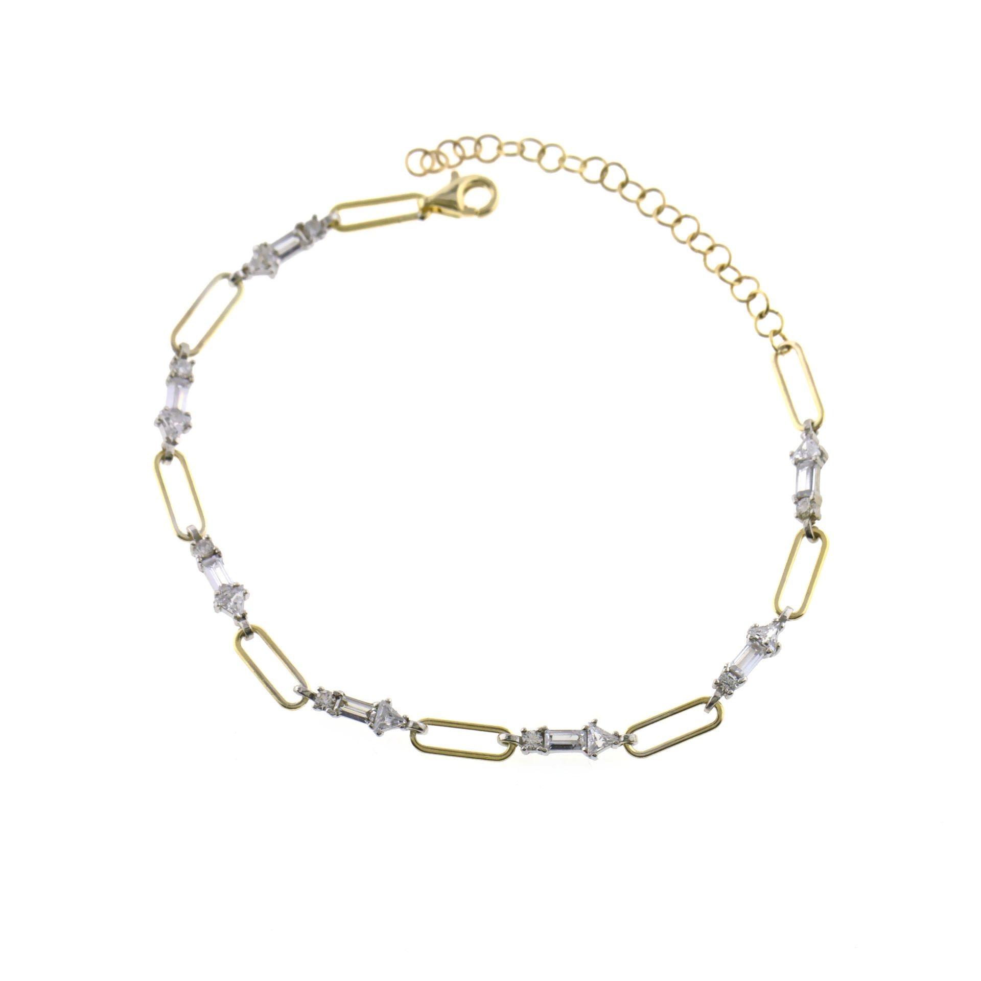 Çift Renk Baskılı Zincir Gümüş Bileklik