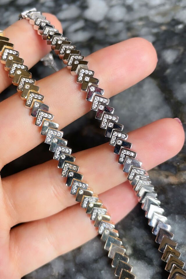 Çavuş Zincir Su Yolu Gümüş Bileklik