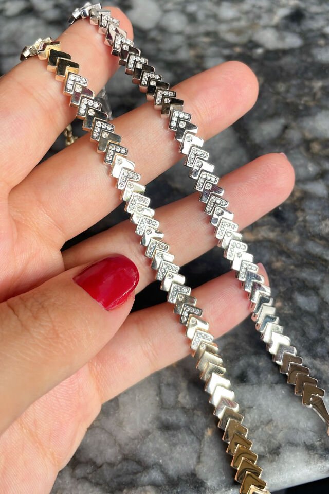 Çavuş Zincir Su Yolu Gümüş Bileklik