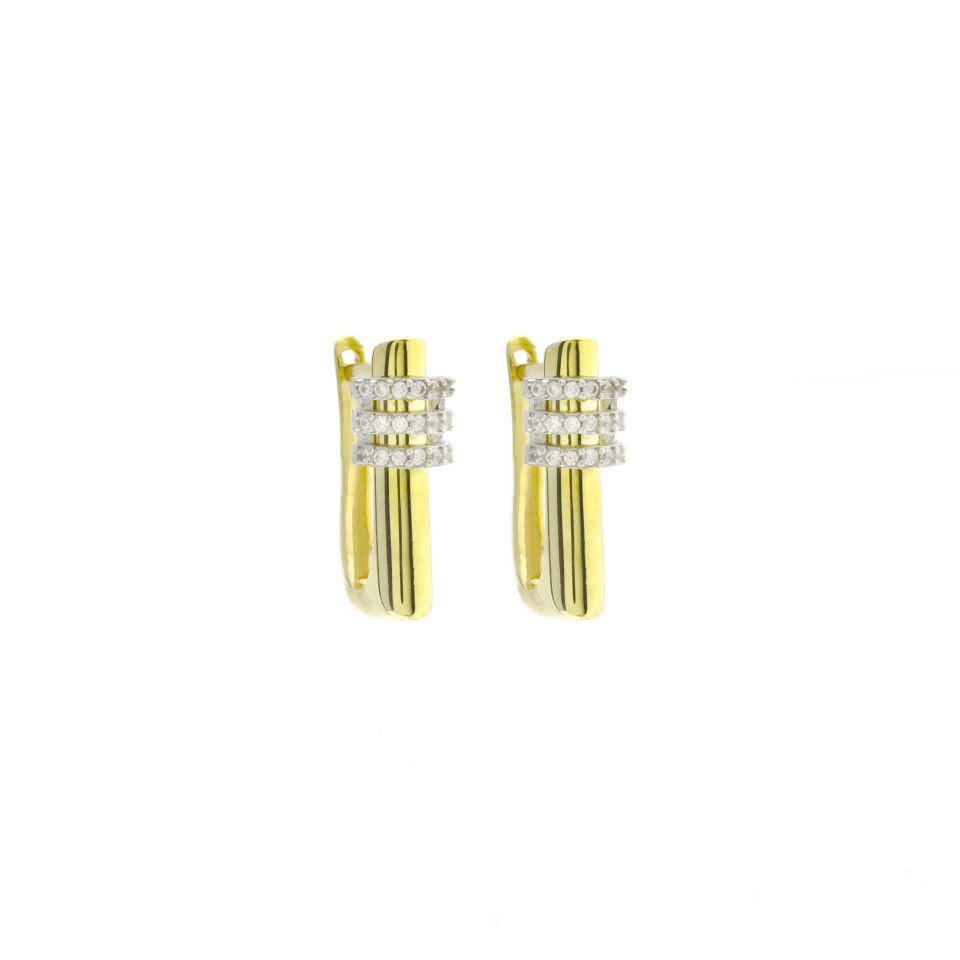 Taşlı Gümüş Küpe