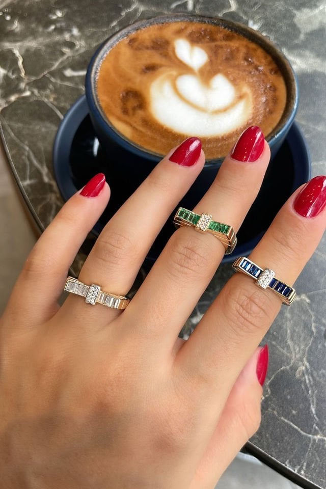 Baget Taşlı Gümüş Yüzük