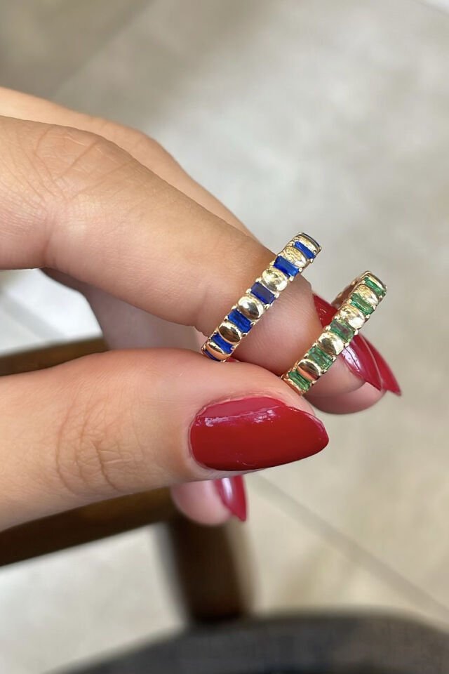 Tamtur Baget Taşlı Gümüş Yüzük