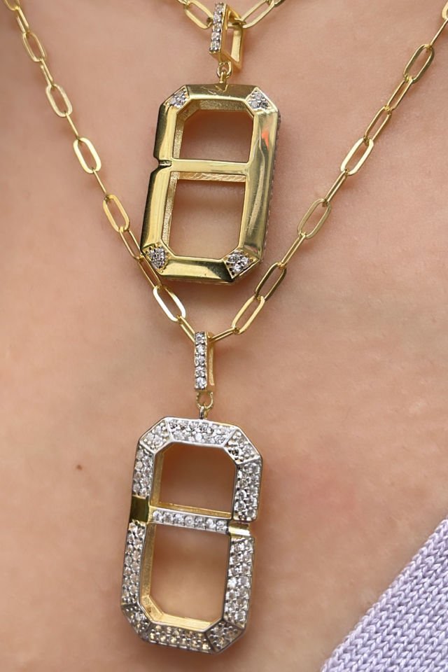 Tasarım Taşlı kolye Gümüş Kolye