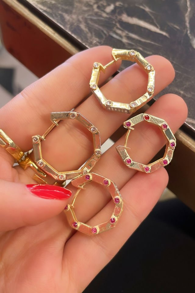 Tasarım Büyük Boy Halka Gümüş Küpe