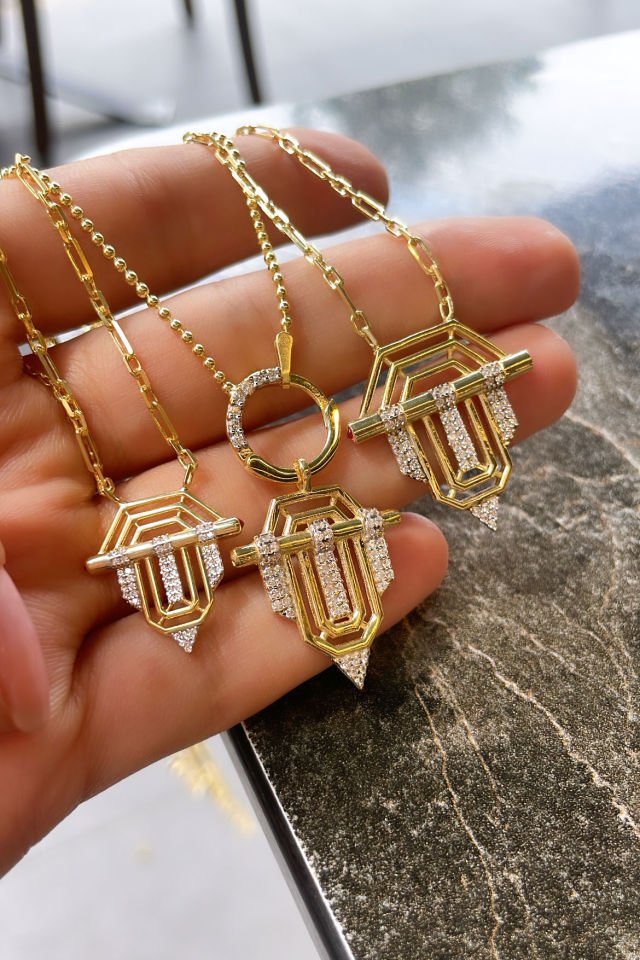 Ving Tasarım Büyük Boy Gümüş Kolye