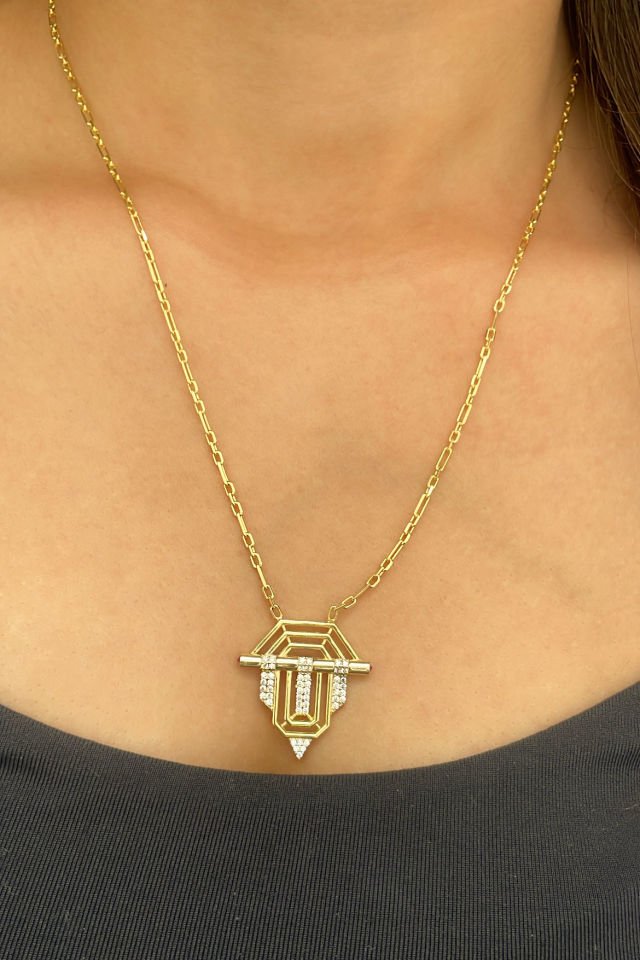 Ving Tasarım Büyük Boy Gümüş Kolye