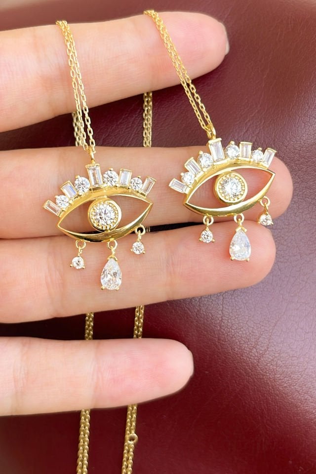 Eye Tasarım Gümüş Kolye