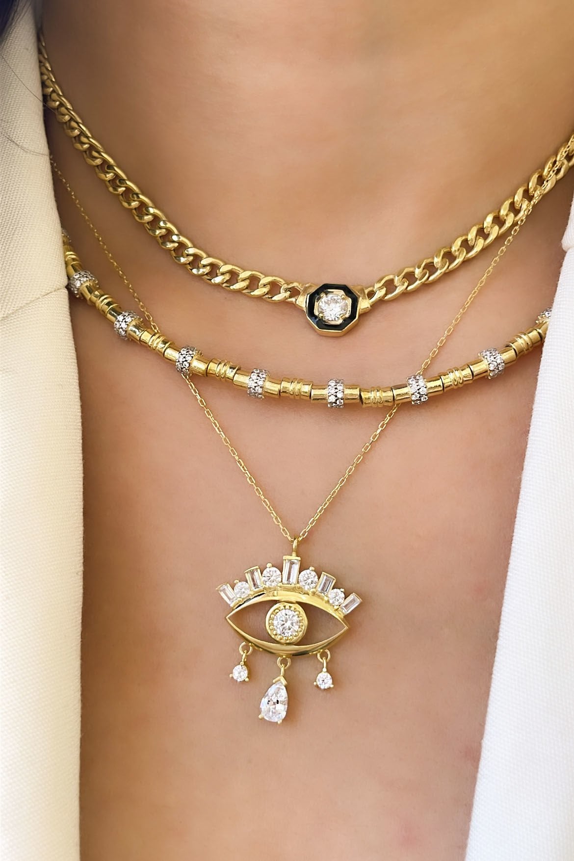 Eye Tasarım Gümüş Kolye