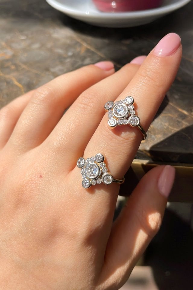 İthal Flower Gümüş Yüzük