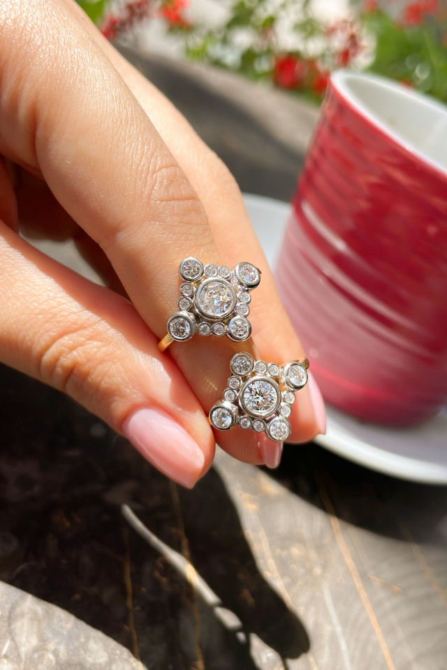 İthal Flower Gümüş Yüzük