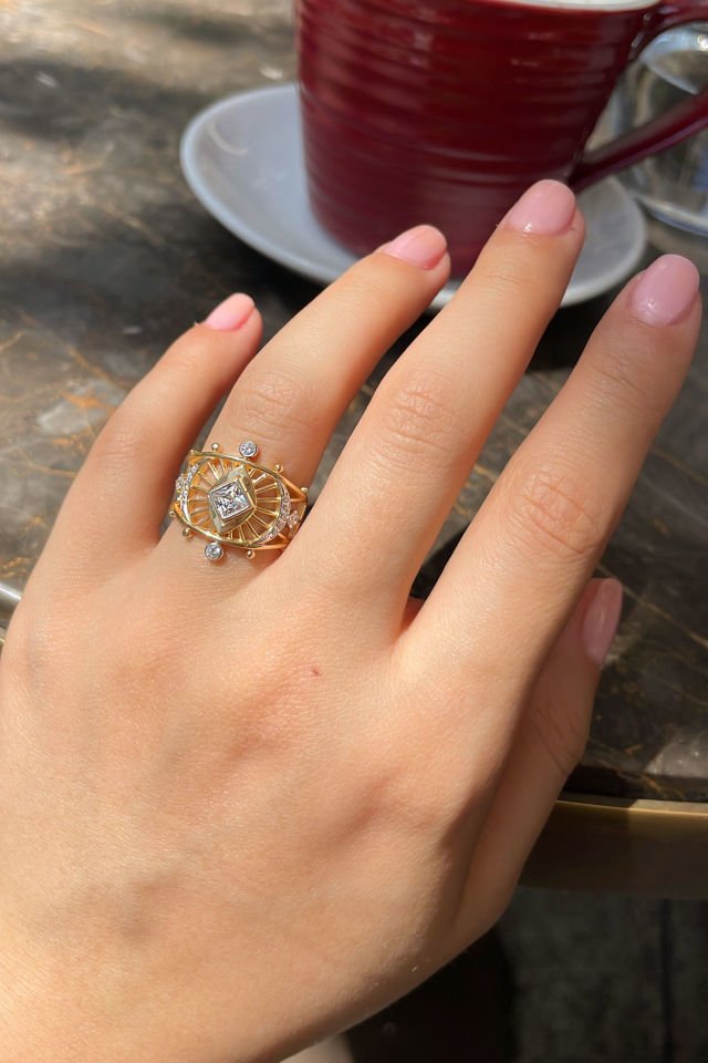 İthal Kalın Shiny Tasarım Gümüş Yüzük