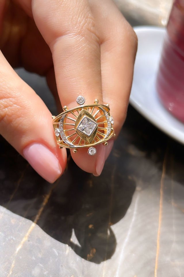 İthal Kalın Shiny Tasarım Gümüş Yüzük