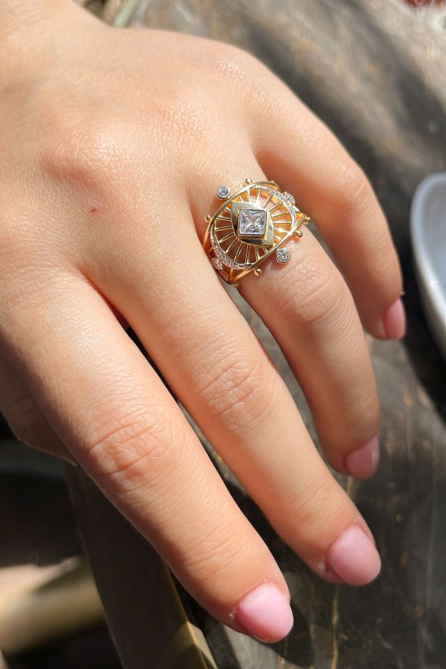 İthal Kalın Shiny Tasarım Gümüş Yüzük